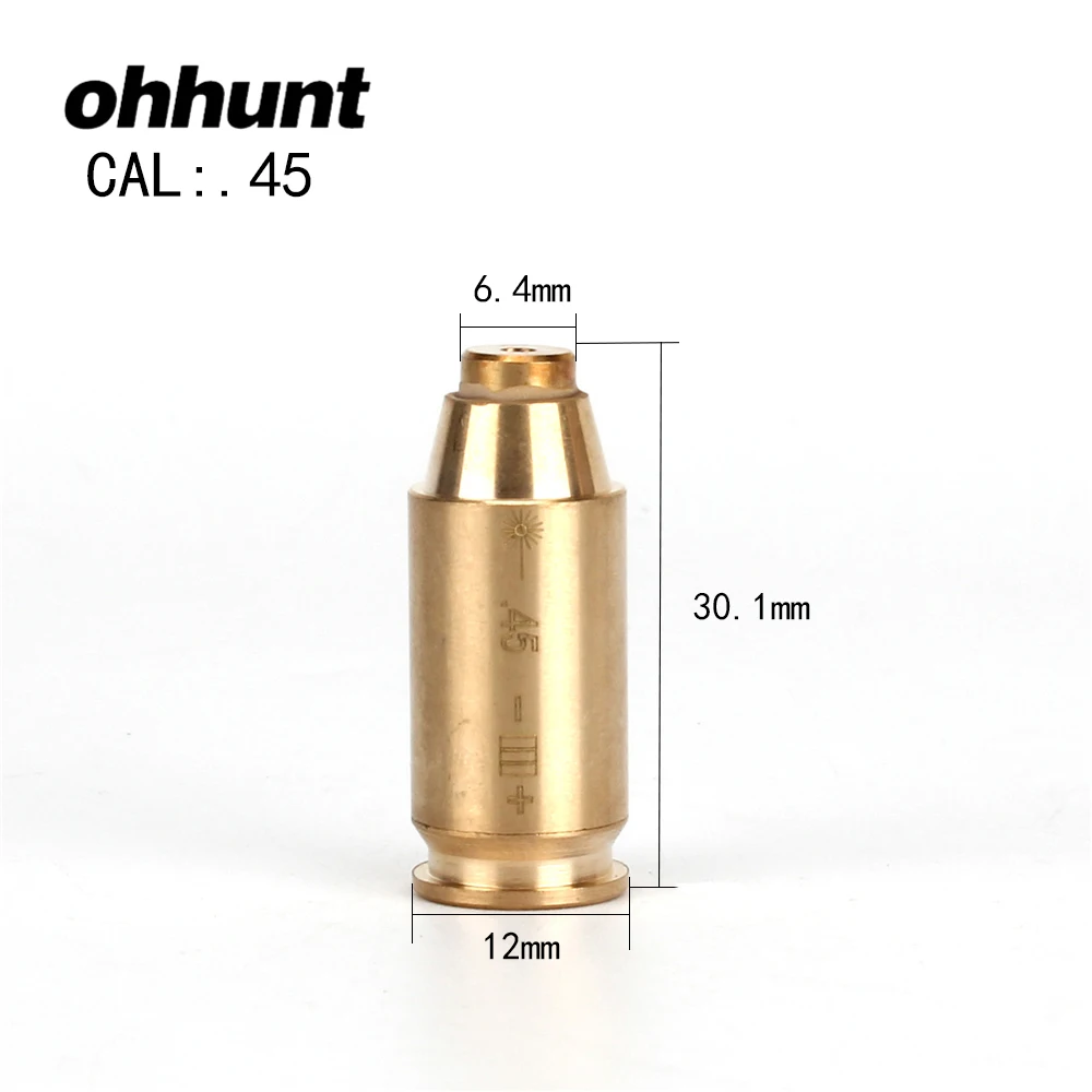 Ohhunt CAL.45 патрон красного лазерного отверстия Sighter Boresighter Sighting Sight Boresight Colimador для