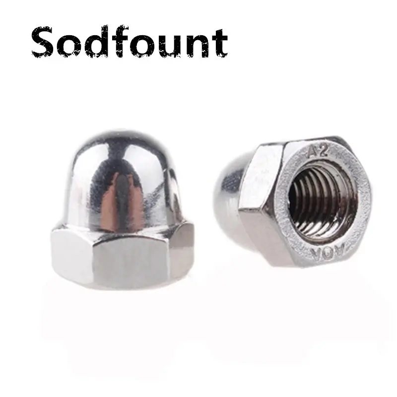 

50pcs 304 stainless steel cap Nuts M3 M4 M5 M6 M8 M10 M12 Cap nuts decorative nuts