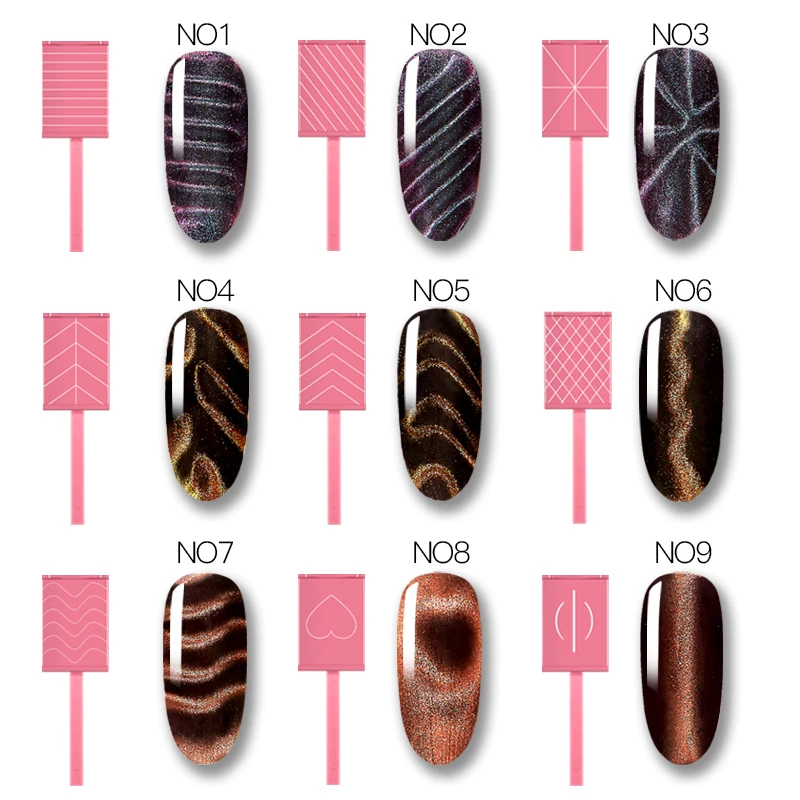 Сильный магнитный Набор для ногтей 5D эффект кошачьих глаз магнит УФ живописи