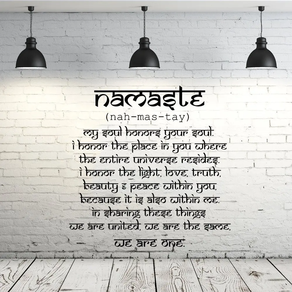 Виниловые наклейки с надписями из Цитата Будды и счастья Namaste художественные