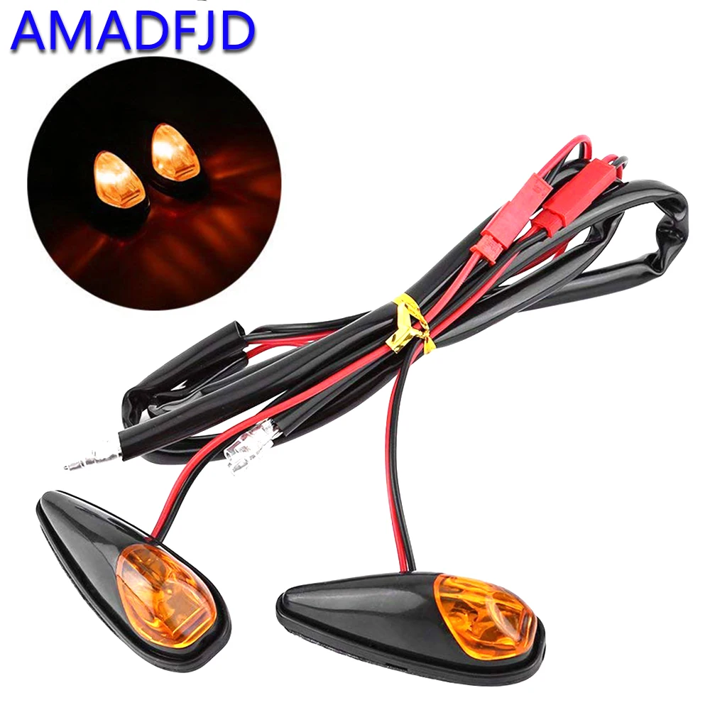 AMADFJD Universal Motorbike Indicator Lamp Turn Signal Motorcycle Led Stop Flasher Blinker Drl |