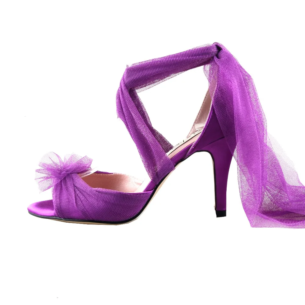 BS962 пользовательские ручной работы с перекрестными ремешками тюлевые ленты