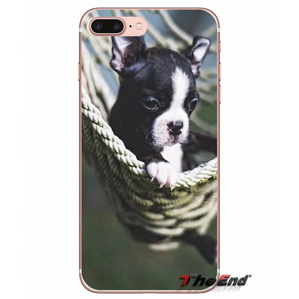 Чехол из ТПУ для Sony Xperia Z Z1 Z2 Z3 Z5 compact M2 M4 M5 E3 T3 XA Aqua LG G4 G5 G3 G2 Mini boston terrier pet dog pupes |