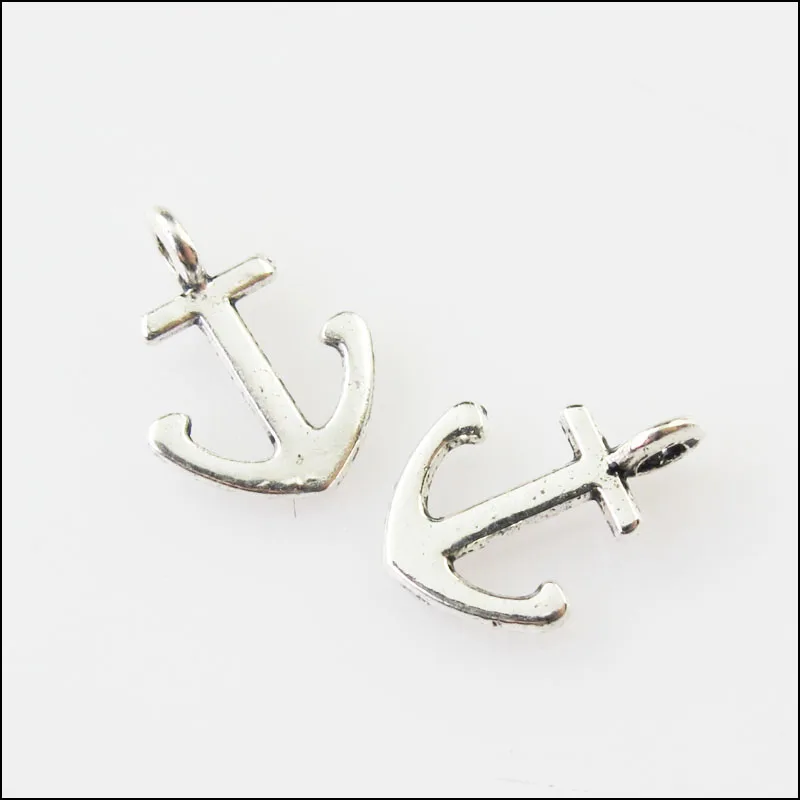 120 шт. подвески в виде якоря 8 х11 мм|anchor pendant|silver anchor pendantantique silver pendant |