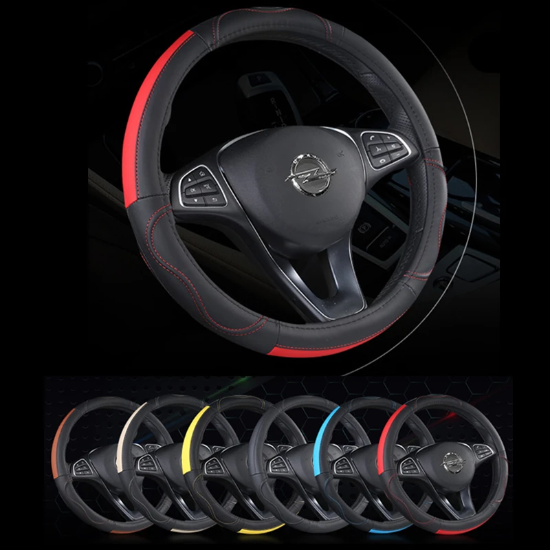 Кожаный чехол на руль автомобиля 38 см для opel mokka insignia vivaro zafira b meriva аксессуары |