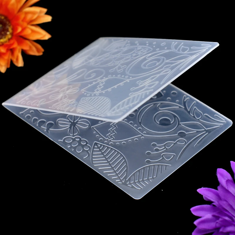 Листья цветок пластиковые тиснения папка для скрапбукинга DIY альбом карты
