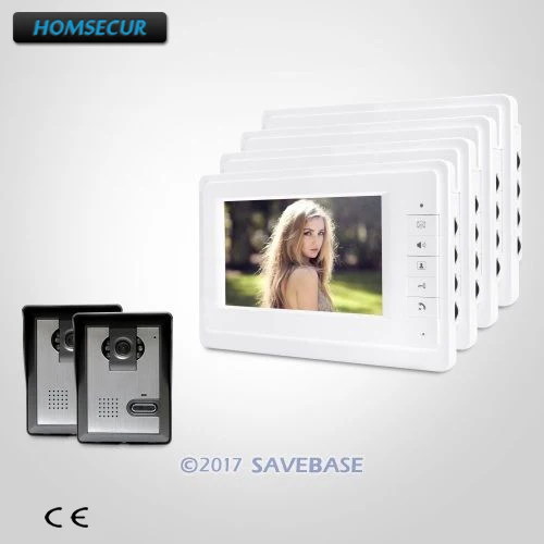 HOMSECUR 7 дюймов Hands-free видео дверной вход система вызова с внутримонитором аудио