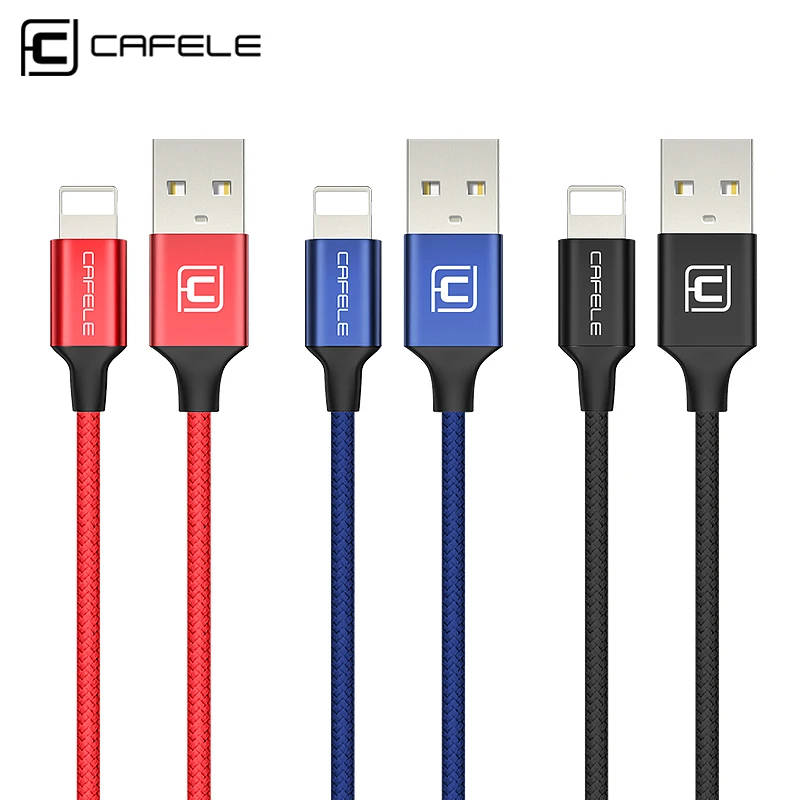 USB кабель CAFELE для быстрой зарядки 2 1 А iphone XR XS Max X 8 Plus 7 6 6s 5 портативный провод