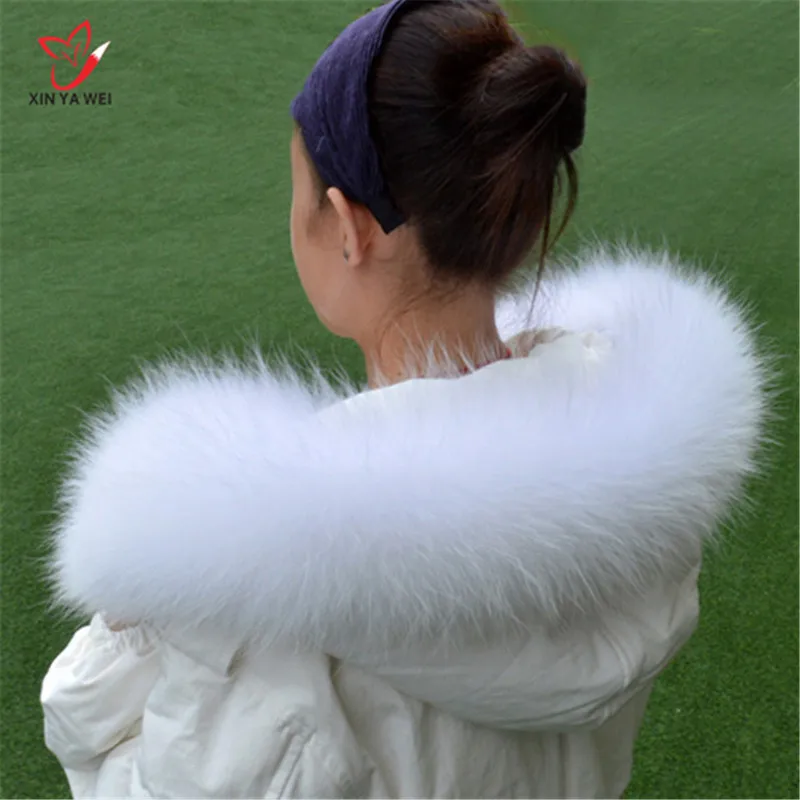 New 2019 Winter 100% Raccoon Fur Real Natural Collar &amp Womens Scarf Fashion Coat Sweater Scarves Luxury Neck Cap |
