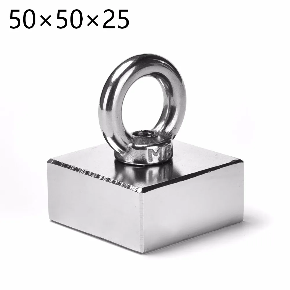 1 шт. 50x50x25 мощный редкоземельный блок магнит с отверстиями 50*50*25 круглый болт Бора