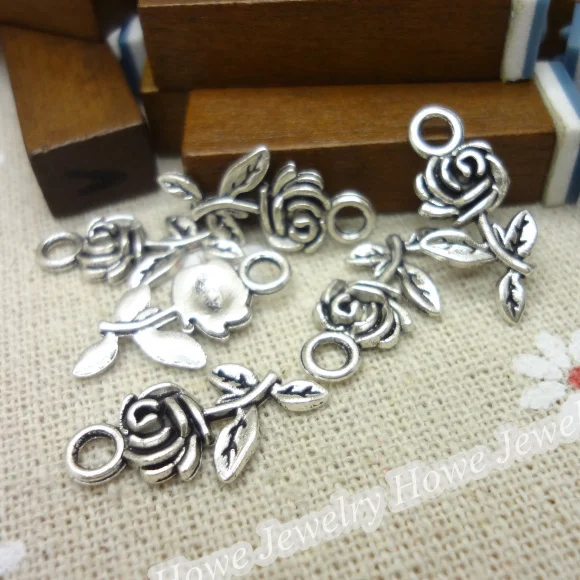 Подвеска в виде цветка из тибетского серебра и цинкового сплава 170 шт.|findings jewelry