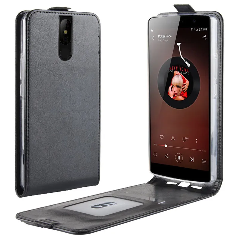 Черный Чехол для Leagoo power 5, Роскошный кошелек из искусственной кожи и силикона, задняя крышка для Leagoo power 5, откидная Защитная сумка для телефона, мощность 5, чехол - Цвет: Черный