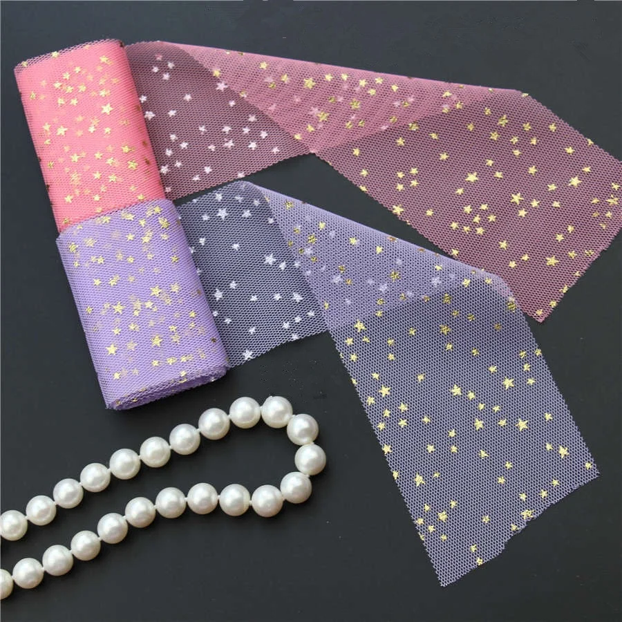 5 ярдов 8 см/6 см горячая распродажа звездное небо блестящие звезды блестки