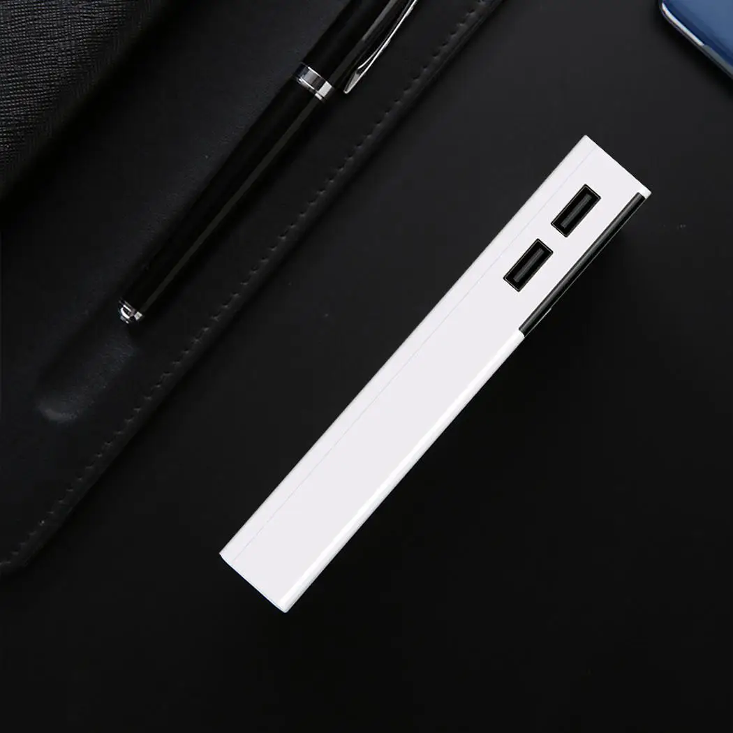 10000 мАч Внешний аккумулятор с двумя usb портами быстрая зарядка Мобильный