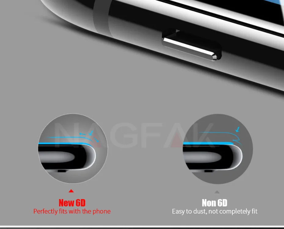 6D закругленные края полное покрытие экрана протектор для iPhone 7 6S 8 X Закаленное стекло на Apple iPhone X 6 s 7 8 Plus стеклянная пленка