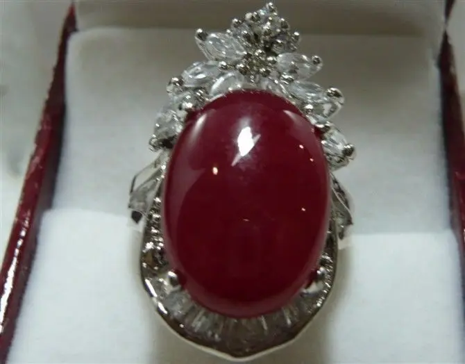

women's latstes Vogue red jade ring size :6-9