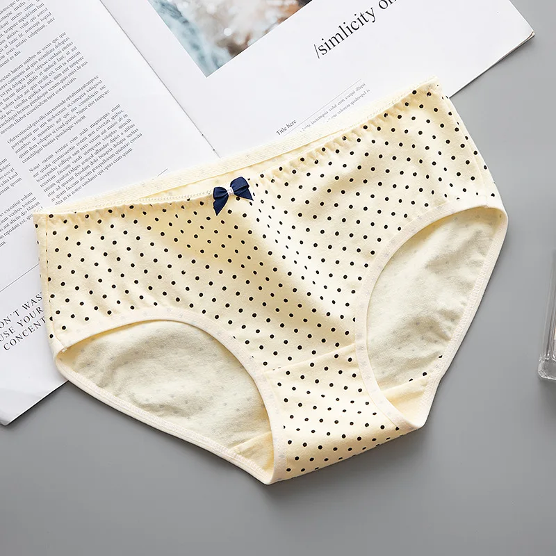 

5Pcs/lot Panties Women Underwear Cotton Intimates Breathable Briefs Middle Female Underpants Sexy Panties For Woman Cute
