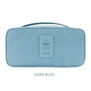 Light blue HMUNII водонепроницаемый органайзер для одежды коробка для упаковки нижнего белья, макияжа, бюстгальтеров органайзер для макияжа Косметическая ткань для хранения дорожная сумка - Цвет: Light blue