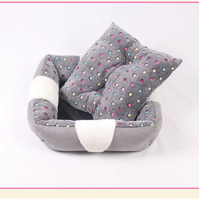 Winter Removable Soft Pet Bed Foldable Warm Dog For Large Cat Washable Convenient products All Seasons | Дом и сад