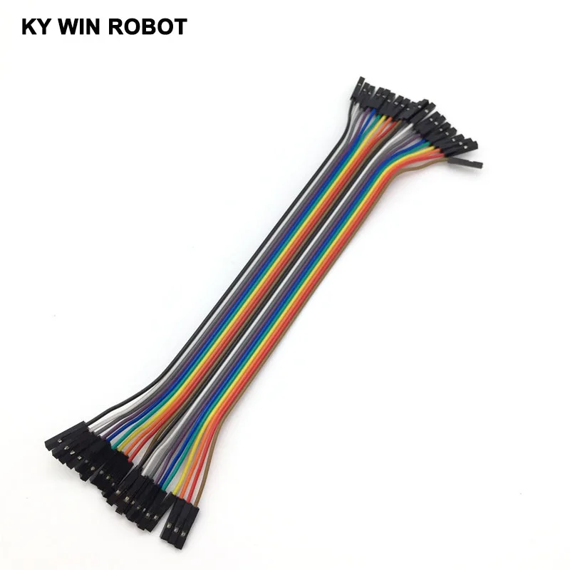 

DuPont line 20pcs 20cm 2.54mm 1p-1p Pin Female to Female Color Breadboard Cable Jump Wire Jumper For Arduino