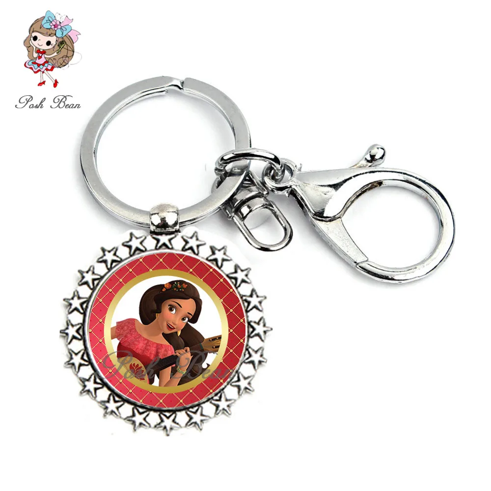 Брелок для ключей Elena of Avalor стеклянный кабошон металлическая цепочка подарок