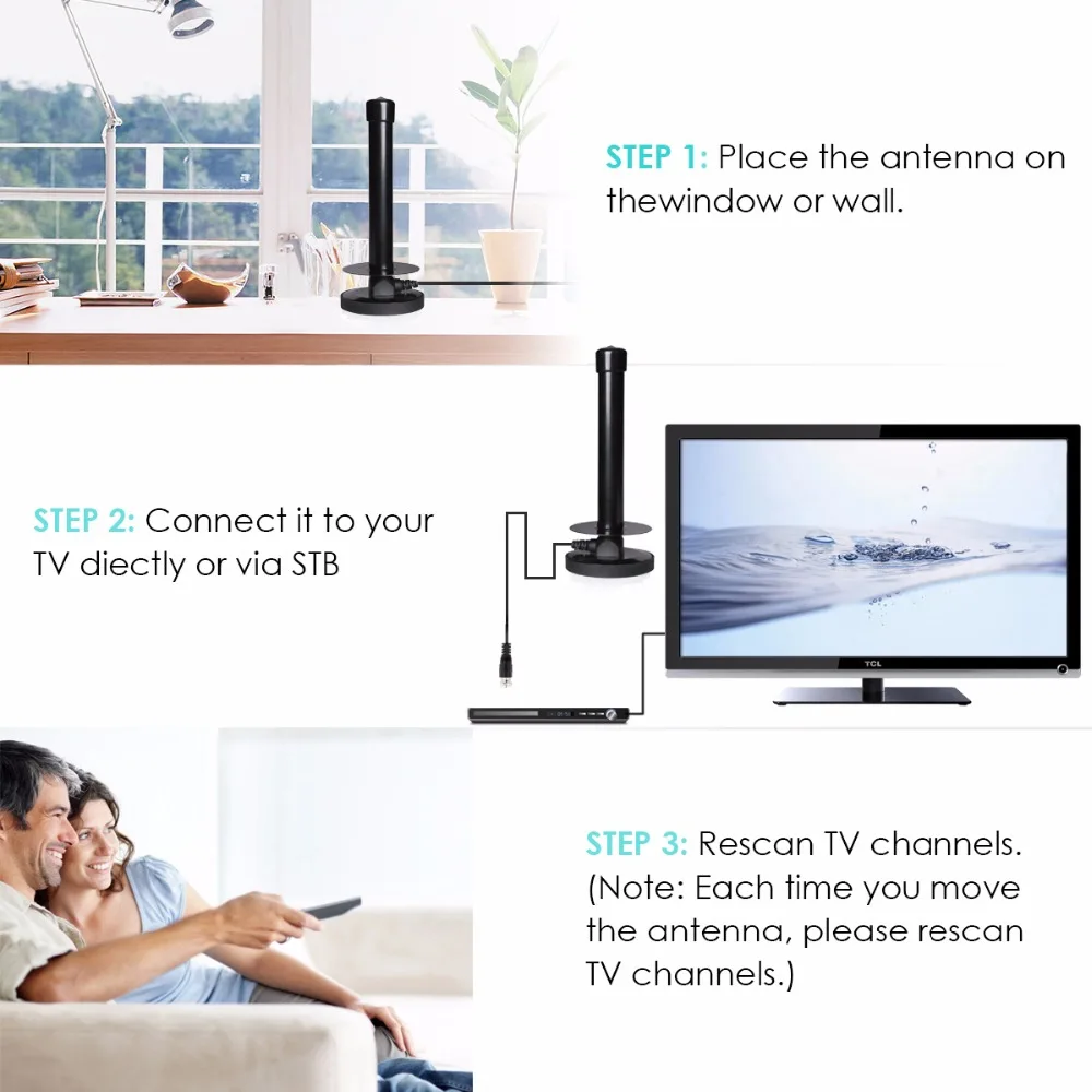 Телевизионная антенна SOONHUA HDTV цифровая с четким видением HD STB для бустер DVB T