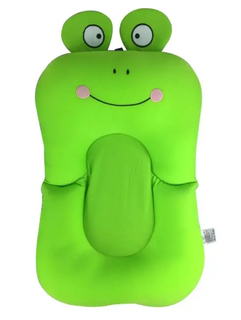Frog Baby Shower Портативный воздушной подушке кровать младенцев детская ванночка Pad Нескользящие коврик для ванной новорожденных безопасности для ванны сиденье Поддержка - Цвет: Frog