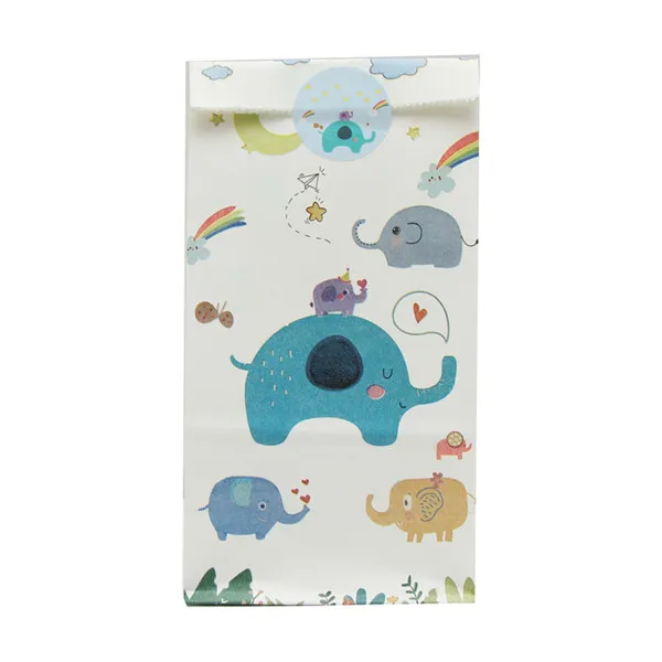 blue elephant 12 шт Детские летающие Слоны, сумки для конфет, лесные животные, детские подарочные сумки для душа, для свадьбы, для детского дня рождения, украшения для вечеринки - Цвет: blue elephant