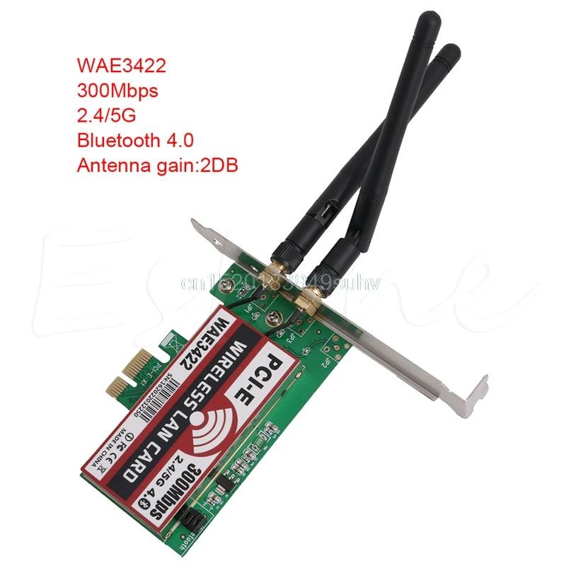 Высокое качество двухдиапазонный Bluetooth 4 0 PCI e 300 Мбит/с экспресс карта сетевой Wlan
