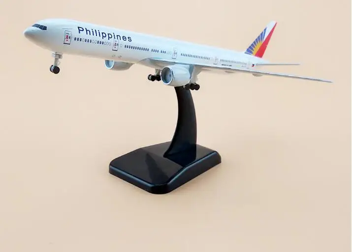 Металлическая Модель самолета 19 см модель авиакомпании Филиппины B777 300ER Боинг 777 w