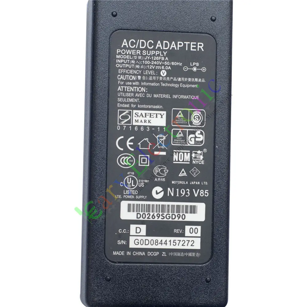 Wholesale and retail 8pc 12V 6A 72W AC/DC adapter power supply Charger Switch Transformer LED strip free shipping |