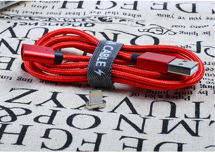 3 в 1 2.4A Магнит USB кабель с нейлоновой оплеткой USB кабель мобильного телефона зарядный кабель для передачи данных для iPhone 8-pin/Micro USB/Тип-C USB интерфейс