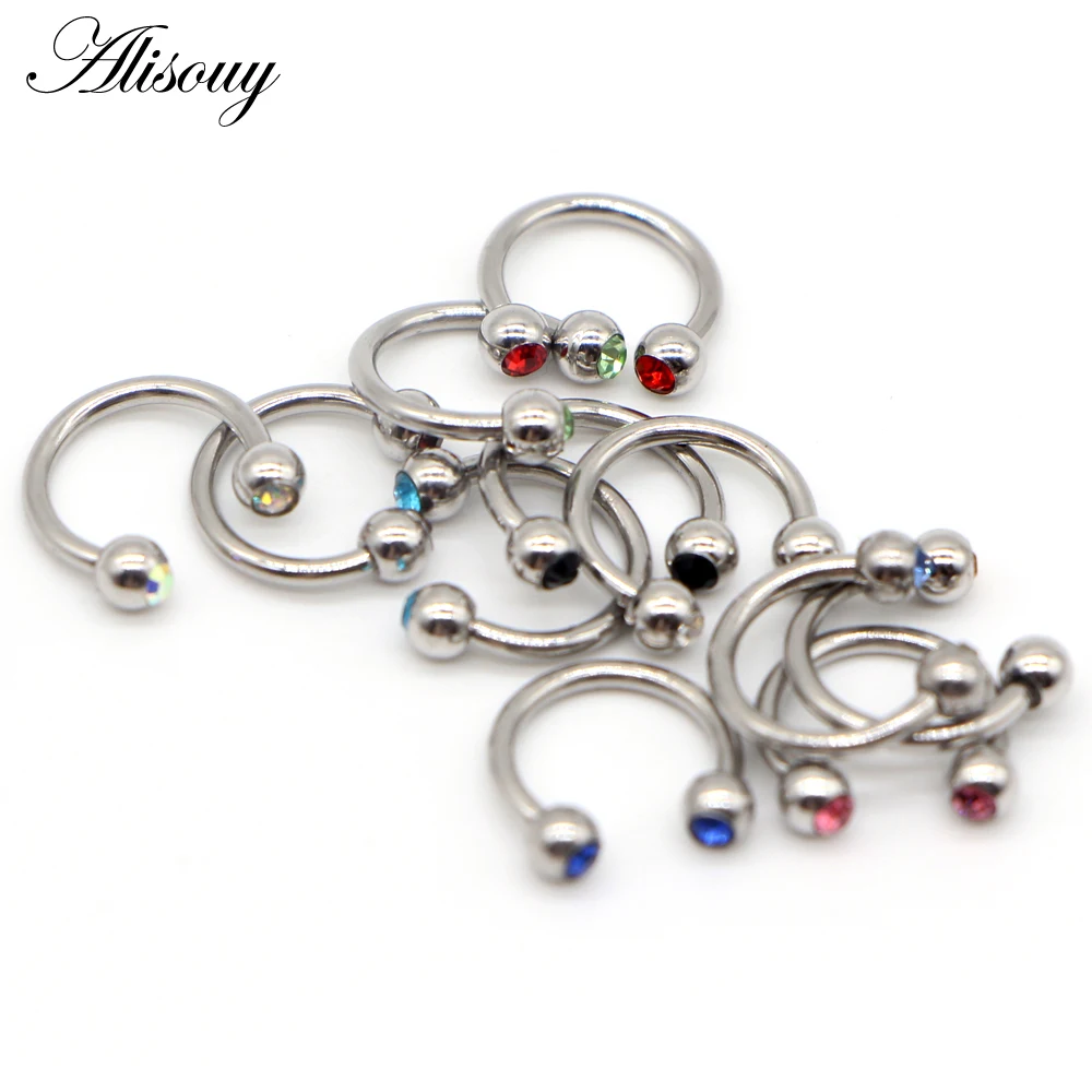 Alisouy 1 PCS Fashion Fake Septum Medical Titanium Nose Ring Silver Gold Body Clip Hoop For Women Septum Piercing Clip Jewelry