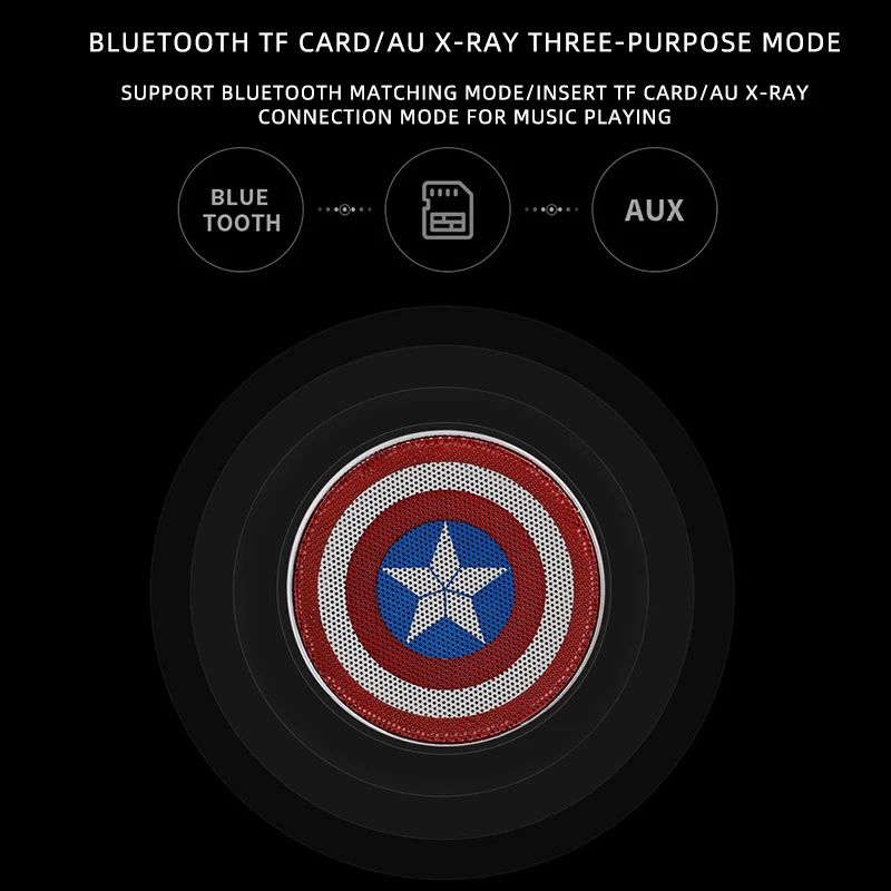 MARVEL/Marvel Bluetooth динамик Железный человек Американский капитан автомобиль бас компьютерная карта портативный динамик