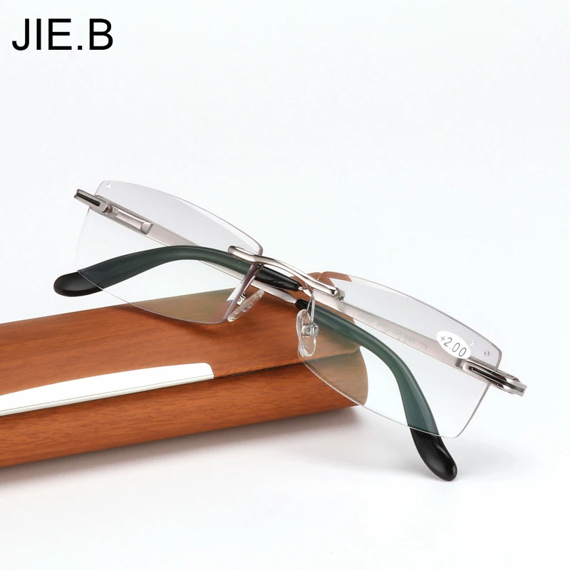 2017 высокое качество алмазные вырезные очки для чтения мужские без оправы