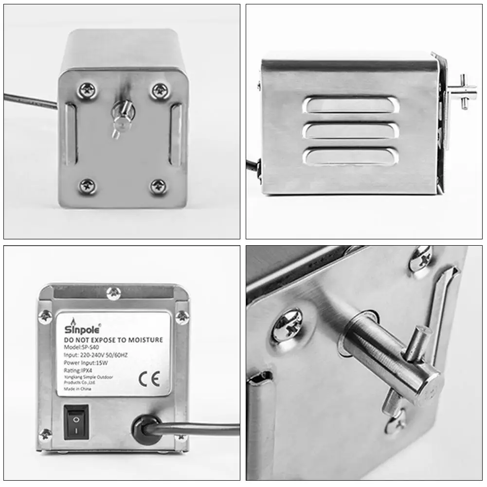 15 Вт 70 кг свиньи барашек козел курица уголь барбекю гриль на открытом воздухе жаровня вертел гриль для приготовления пищи Электрический мотор из нержавеющей стали