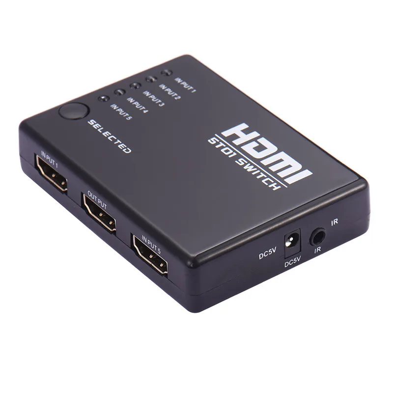 Коммутатор HDMI 5 в 1 переключатель х1 входов выход порт для HDTV 100P видео с