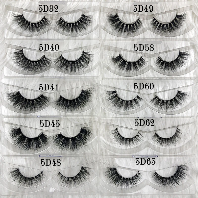 

Mikiwi 5d Mink Eyelashes 100% Handmade Thick Volume Long False Lash Makeup Giltter Packing 1 Pairs thick full Eyelash Extension