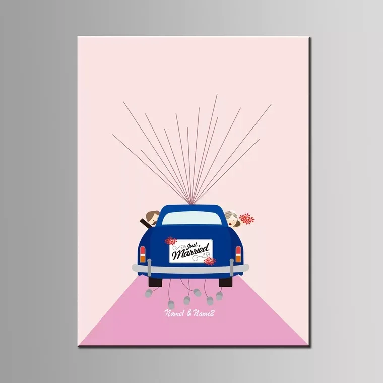 Индивидуальный венок Свадебная Гостевая книга подарок для пары холст печать