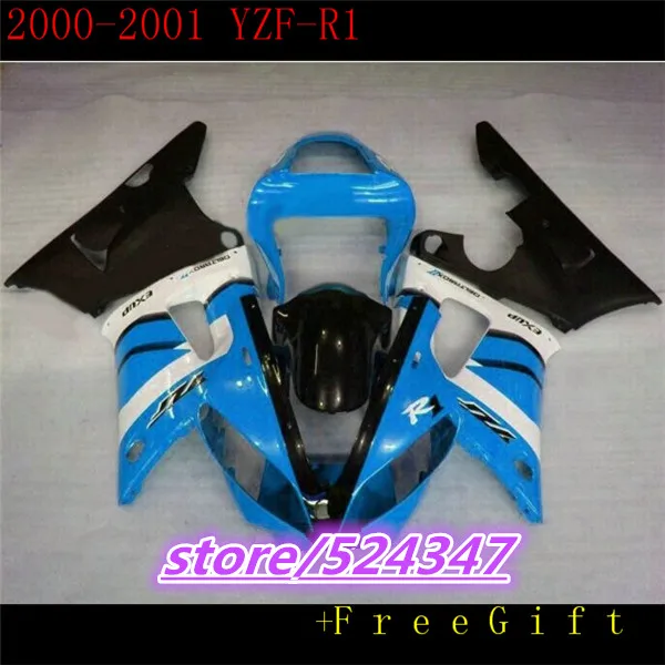 

custom fairing for fairings YZF R1 00 01 YZFR1 2000 2001 yzf 1000 blue black bodyworks aftermarket