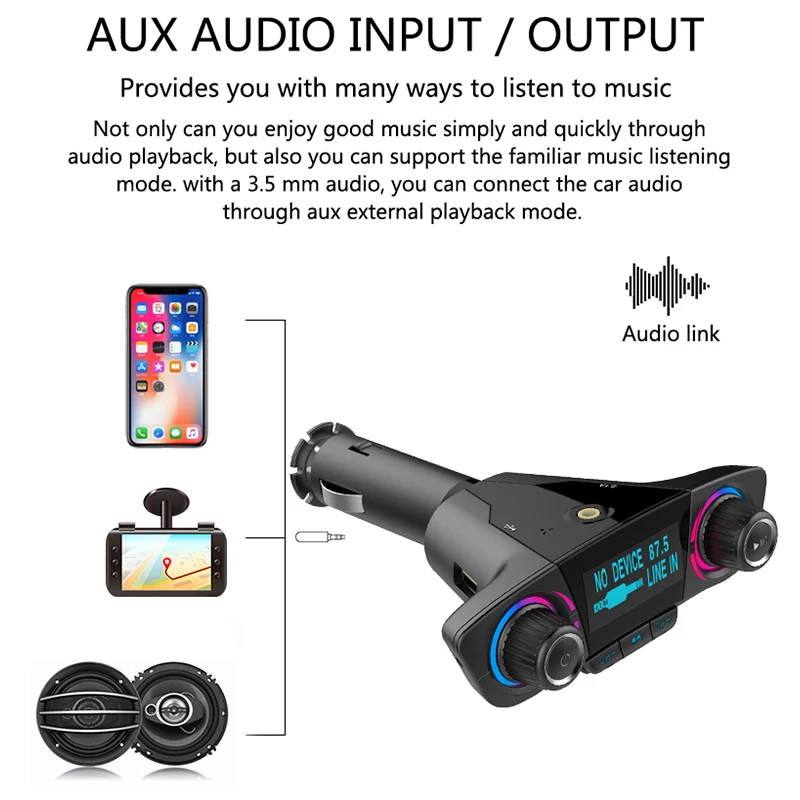 Автомобильный fm-передатчик MP3-плеер Bluetooth 4 0 автомобильный беспроводной стерео