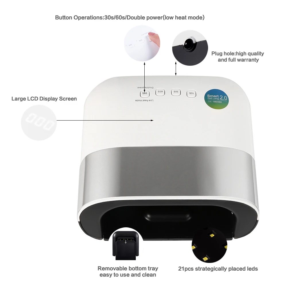 48 Вт льдинка светильник безболезненный Сушилка для ногтей УФ светодиодный