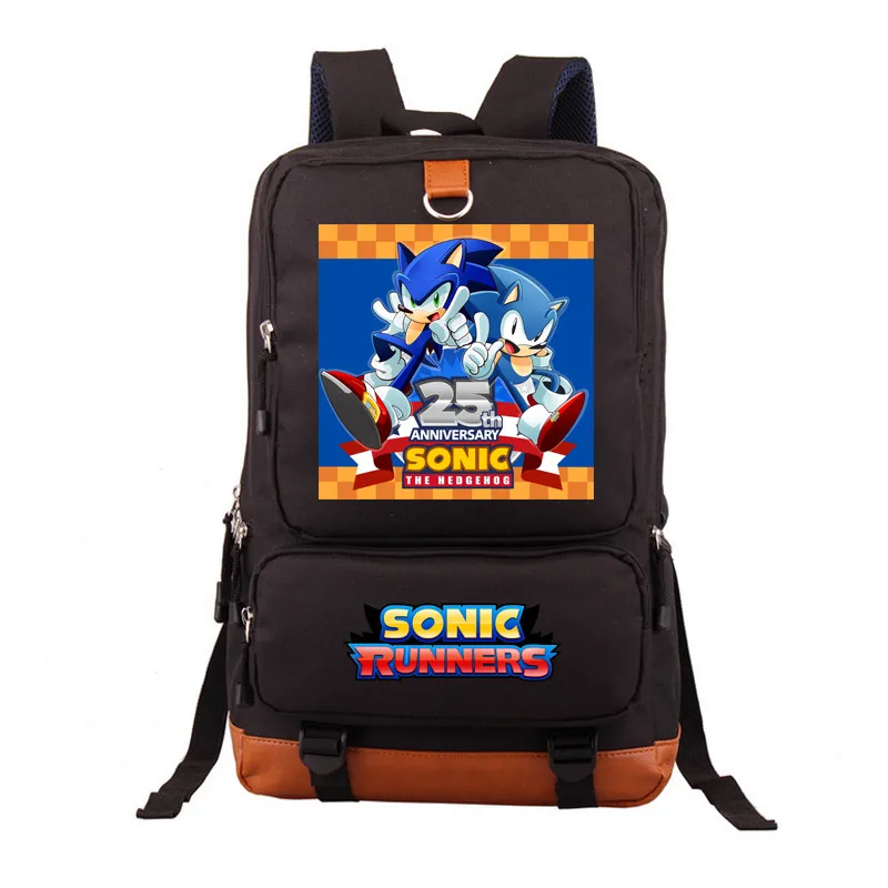 Sonic Mania Ежик юбилей 25th Школьный Рюкзак Студенческая сумка для ноутбука Рождественский подарок для мальчиков и девочек - Цвет: Style 9