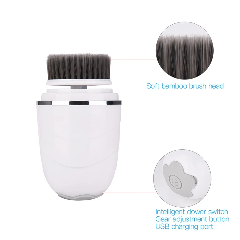 Лица Deep Clean 5 в 1 Электрический Очиститель для лица тела очистки кисть ухода за