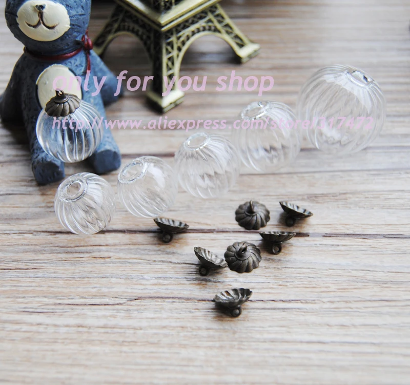 Стеклянный шар в полоску 20 комплектов 14/16/18/20/25 мм стеклянная шапочка 10 флакон