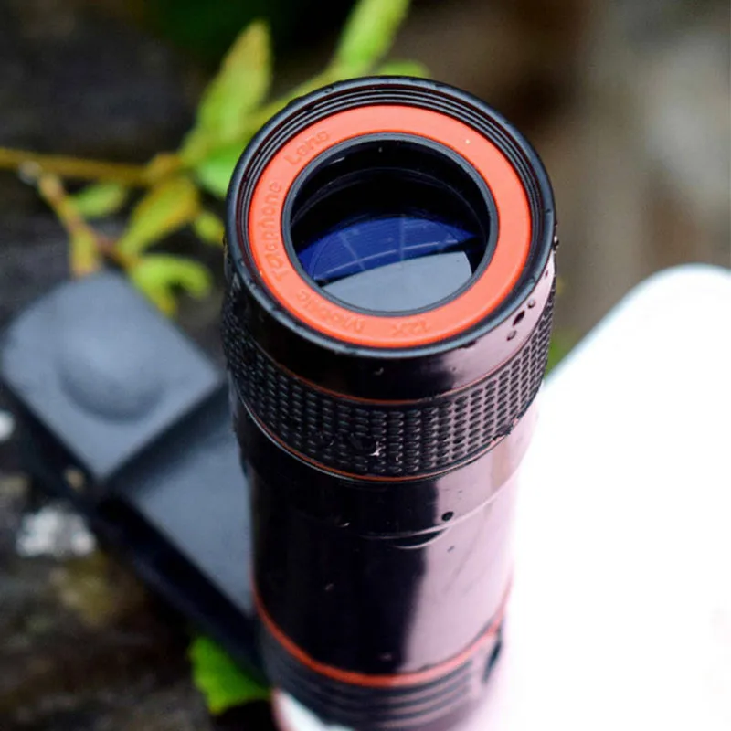 HD 12x оптический зум длиннофокусный объектив Внешний elescope с универсальным зажимом для IPhone, смартфона дропшиппинг