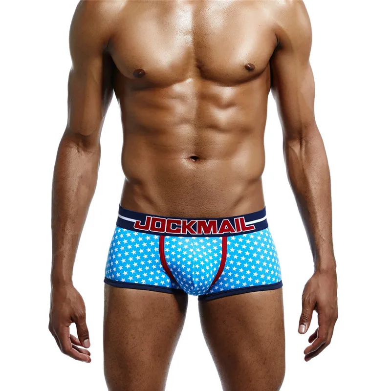 JOCKMAIL, фирменное Мужское нижнее белье, боксеры, шорты для геев, с мешочком для пениса, cueca, боксеры, calzoncillos hombre, мужские боксеры, шорты, трусы для сна