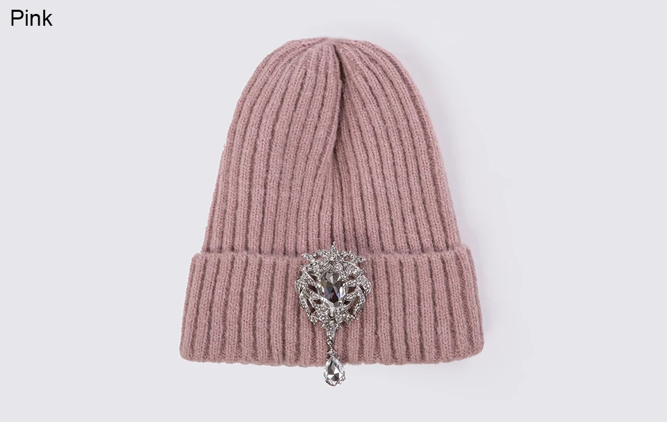Ralferty вязаная зимняя шапка женская Skullies Beanies женские роскошные хрустальные шапки шапка Осенняя теплая трикотажная шапка с черепами Черная шапка femme