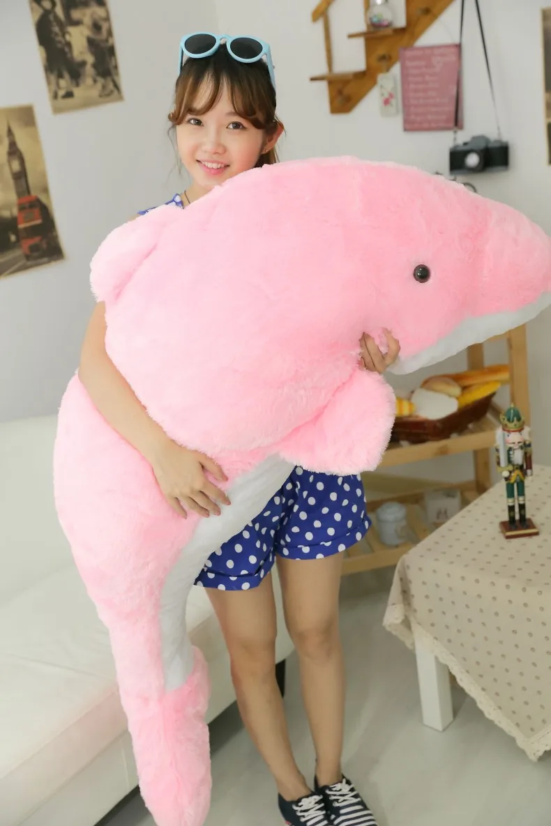 Мягкая плюшевая игрушка Дельфин Розовый дельфин Peluche игрушка Pelucia Дельфин Большой чучело куклы лучшие Lvoers подарки на день рождения для детей - Цвет: pink