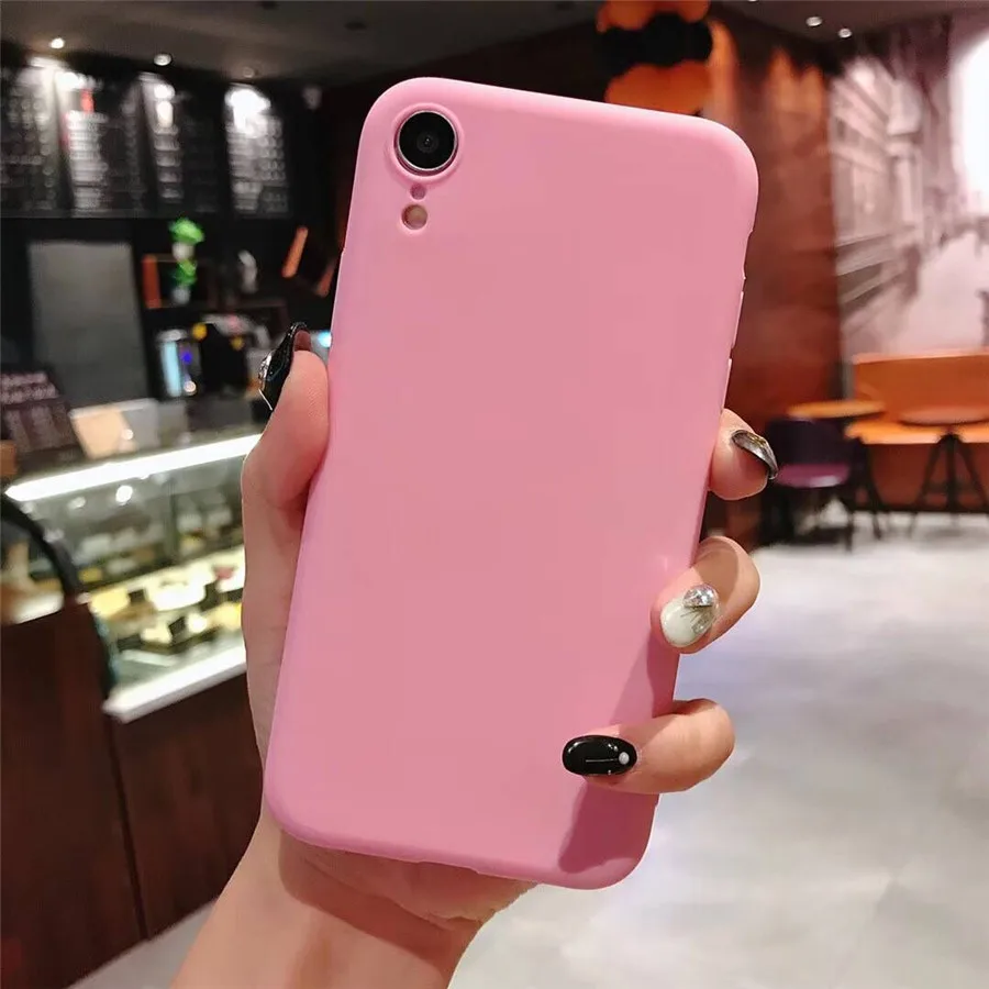 Мягкий силиконовый цветной матовый чехол для iphone X XR XS MAX 6 6s Plus 7 8 телефона |
